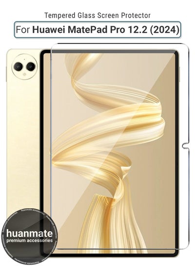 Buy Huawei MatePad Pro 12.2 (2024) Tempered Glass Screen Protector – High Transparency, Delicate Touch, Anti-Explosion, Smooth Arc Edges, Easy Installation, Screen Protector for Huawei MatePad Pro 12.2 (2024) in Saudi Arabia