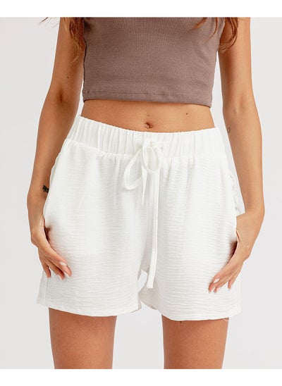 Buy White Flowy Short in Egypt