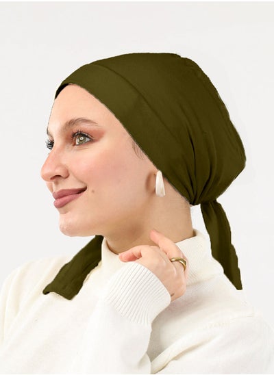 اشتري Padded Cotton Bonnet Phthalo Green For Women في مصر