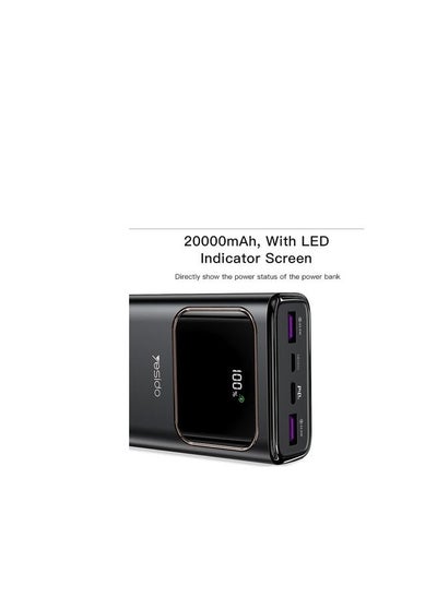 Buy Power Bank 10000MAH Yesido YP30 Short Circuit Protection Led Display in Egypt