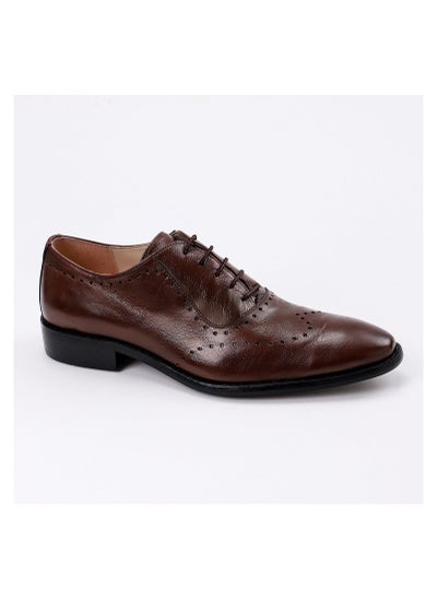 Buy Men Oxford shoes Genuine Leather Camel in Egypt