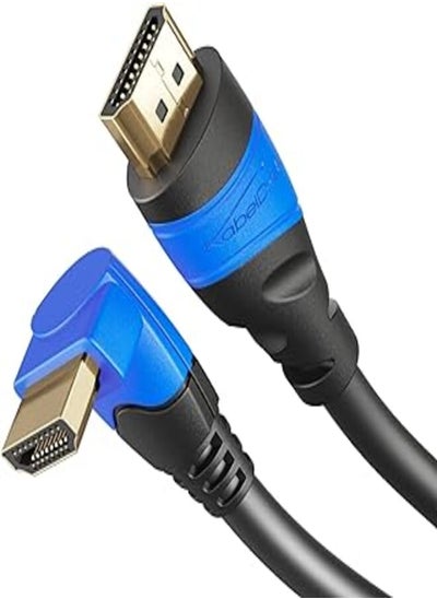 اشتري KabelDirekt 438 0.5m 90 ° Angle HDMI Cable 4K compatible with (HDMI 2.0a/b, 2.0, 1.4a, to HDMI, 4K@60HZ,1080p FullHD, UHD, Ultra HD, 3D, High Speed Ethernet, ARC, PS4, XBOX, HDTV) black في مصر