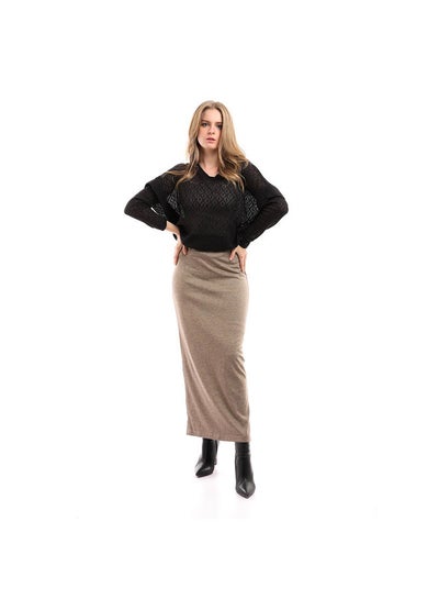 اشتري ESLA Chanel Skirt Dark Beige في مصر