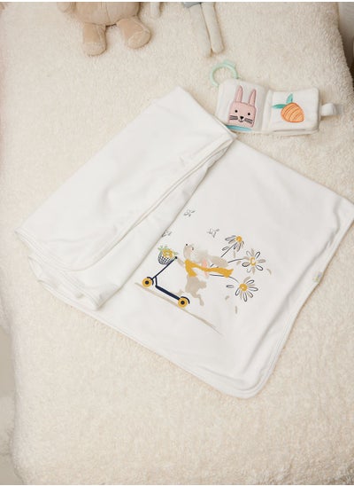 Buy June Rabbit Patterned Baby Blanket in UAE