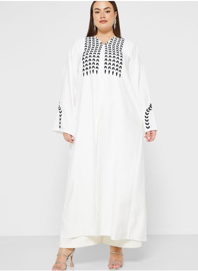 Buy Detailed Front Abaya With Sheila in UAE