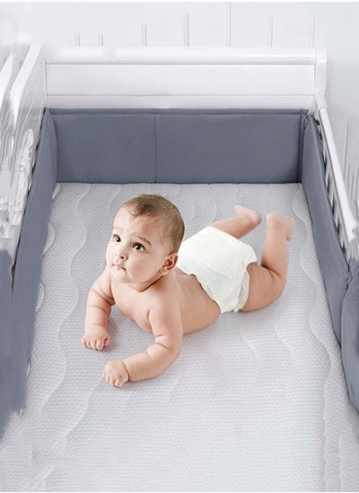 اشتري Set of High-quality Cotton Baby Crib Cot Bumper Cushion With 100% Polyester Filling في السعودية