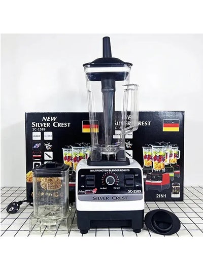 اشتري Double Jar Heavy Duty Commercial Grade Electric Mixer Blender with 15 Timer Speed 4500W 2.5 Liter في الامارات