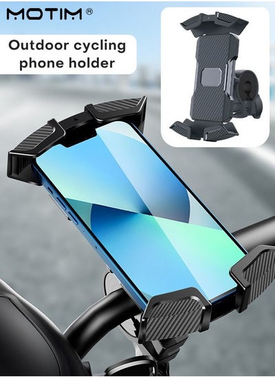 اشتري Bike Phone Mount, Motorcycle Phone Holder - Adjustable 360 Rotation Bicycle Clip Handlebar Cradle, Universal for Huawei Samsung Oppo iPhone All 4.7-6.8 Inch Devices في السعودية