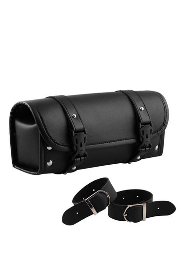 اشتري Motorcycle Tool Bag, Universal Tool Bag, Motorcycle Side Bag, Motorcycle Fork Bag, Suitable for Harley Suzuki Kawasaki, Motorcycle Handlebar Bag, PU Leather Black في السعودية