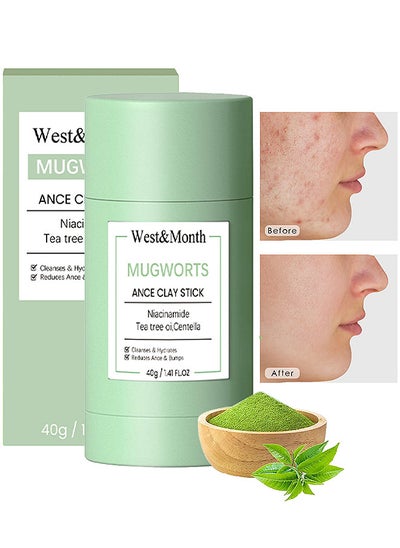 Buy Mugwort Acne Clay Stick, Mugwort Anti Pores And Acne Clay Mask, Cleansing Mask Mud Mask For Men And Women, Moisturizing Oil Control Shrink Remove Blackheads, Shrink Pores, Improve Skin Tone in UAE