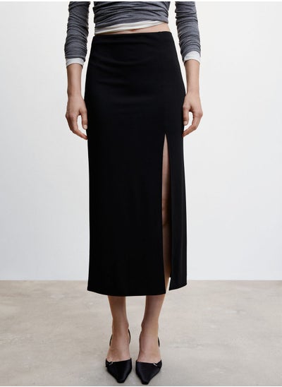 Buy Front Slit Midi Skirt in UAE