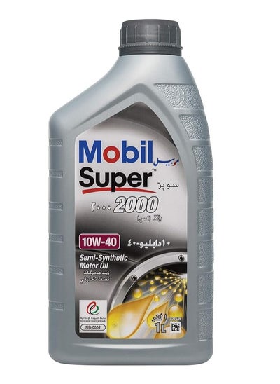 اشتري Mobil Engine Oil - Super 2000X1 10W40 Semi-Synthetic SN/SM - 1L في الامارات