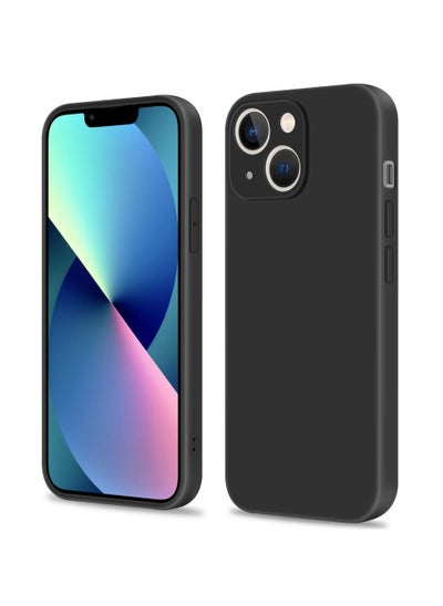 Buy INFOSUN Compatible with apple iPhone 13 Mini Full Coverage for Protective Case, Ultra Slim Soft Silicone Gel TPU Cover, Matte Surface Ultra-Thin Case, for iPhone 13 Mini (Black) in UAE