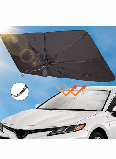 Car Sun Shade for Windshield 360° Rotation Bendable Shaft Foldable Car  Sunshade Umbrella Sunshade Cover UV Block Easy to Store and Use Fit for SUV  (Small 125*65 CM) price in Saudi Arabia