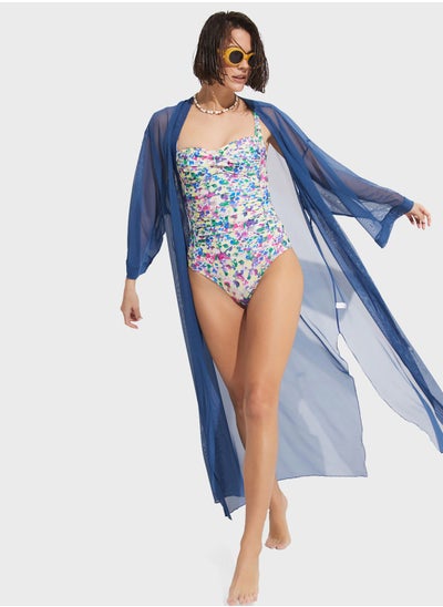 Buy Mesh Longline Kimono in UAE