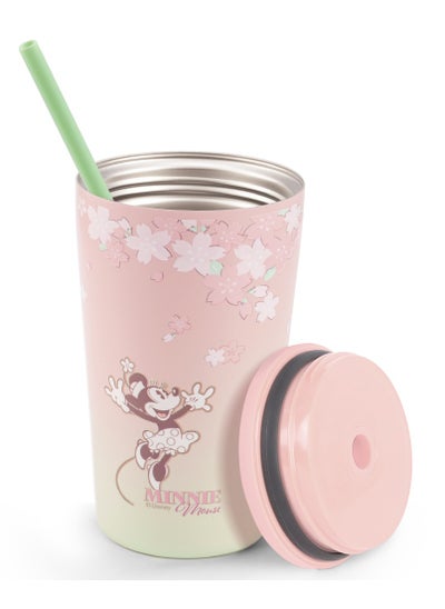 Buy Minnie Stainless Steel Coffee Insulated Thermal Cup Pink 470ml in UAE