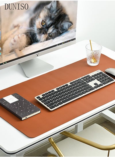 Buy Leather Desk Pad Protector Office Desk Mat Large Mouse Pad Non-Slip Leather Desk Blotter Laptop Desk Pad, Waterproof Desk Writing Pad for Office and Home in UAE