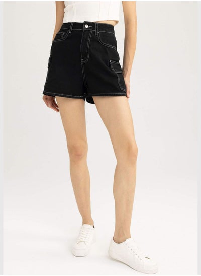 Buy Woman Mom Fit Denim Short in UAE