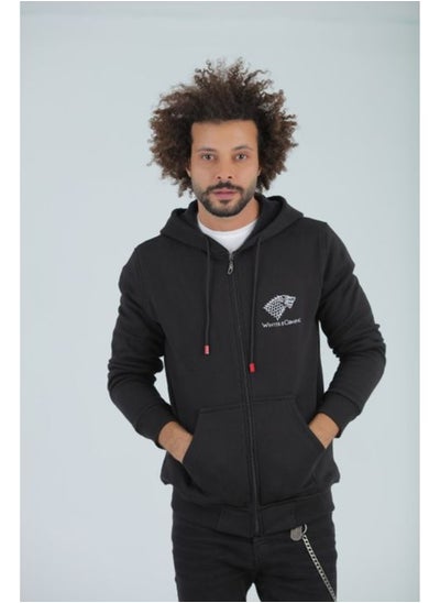 Buy mens Printed ( Wolf ) hoodie with front zipper in Egypt