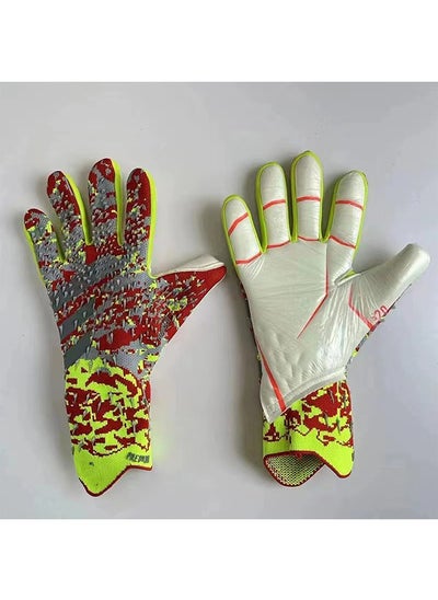 اشتري Soccer Goalkeeper Gloves, Youth Adult Soccer Goalkeeper Gloves, High Performance Goalkeeper Gloves, Breathable Soccer Gloves, 4+3mm Super Grip, For Toughest Saves, Training And Matches في الامارات