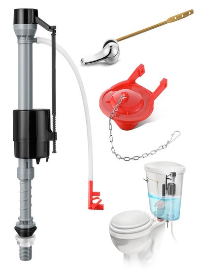 Saillong 3-Pack Toilet Float & Flapper Replacement Kit – Universal Fill Valve, 2-Inch Flapper, Quiet & Water-Saving Tank Repair Set