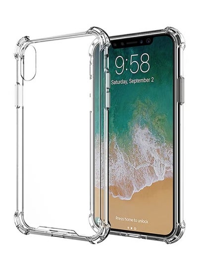 Buy iPhone XS Max Case Clear Soft Flexible TPU Anti-Shock Slim Transparent with 4 Corners Bumper Protective Cover (iPhone XS Max Clear) in UAE