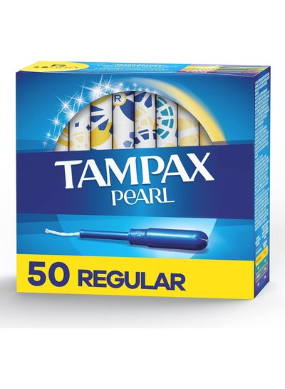 Buy Tampax Pearl Tampons Regular Absorbency, With Leakguard Braid, Unscented, 50 Count in Saudi Arabia