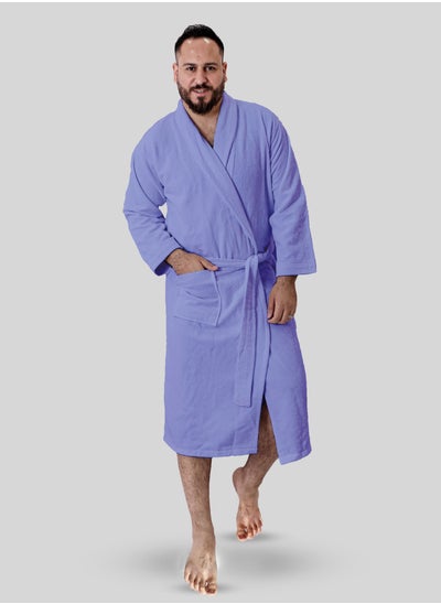 Buy Bath robe 100% soft cotton with a pocket and a distinctive waist belt in a multi-size elegant design in Saudi Arabia