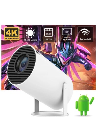 اشتري Free Style Projector for Home 4K support 720P Native HD Portable Projector Android 11 YouTube Builtin Apps 5G WiFi Auto Keystone 3500 lumens (350 ANSI) 3 Watt Speaker 176" Screen Compatible 4K TV Stic في الامارات