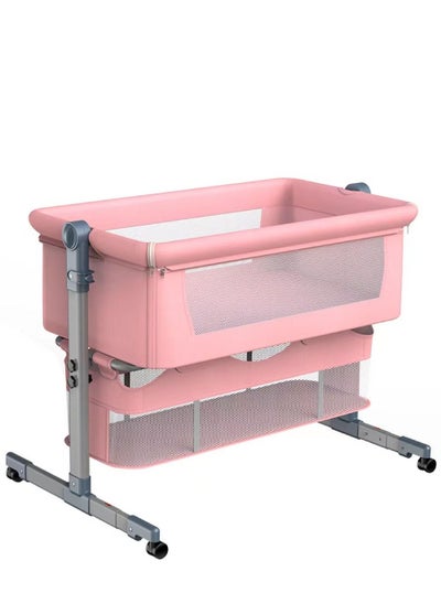 Buy Portable Removable Folding Adjustable Height Spliced-Size Crib in UAE