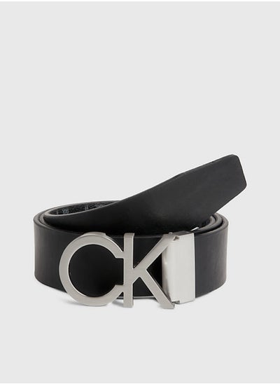 Buy Men's Black Recycled Reversible Logo Belt in Saudi Arabia