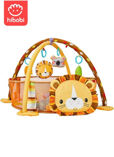 Buy Baby Play Mat-3 in 1 Baby Activity Gym with 4 Hanging Toys-Infant Playmat for Tummy Time-Educational Baby Activity Mat & Ball Pit-Gift for 0-24 Month Baby Boys and Girls in Saudi Arabia