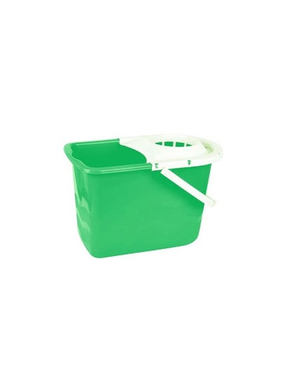 Buy Green and white plastic oval bucket 100421 in Egypt