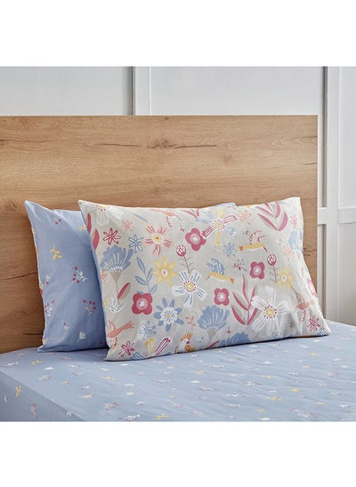 Buy Flutterby Fly Away 2-Piece Cotton Pillow Cover Set 75 x 50 cm in UAE