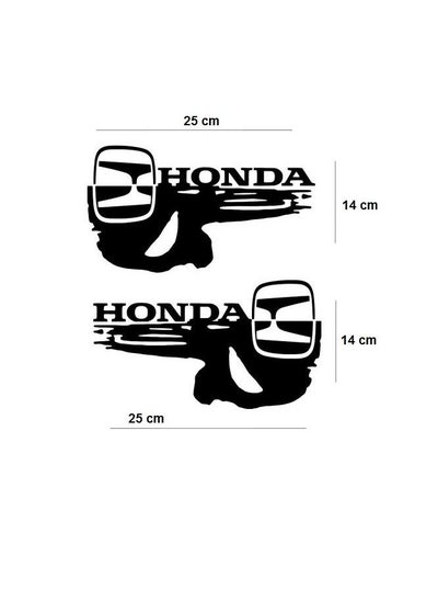 اشتري إستيكر جمجمة جانبي لهوندا قطعتين (يمين ويسار) - أسود في مصر