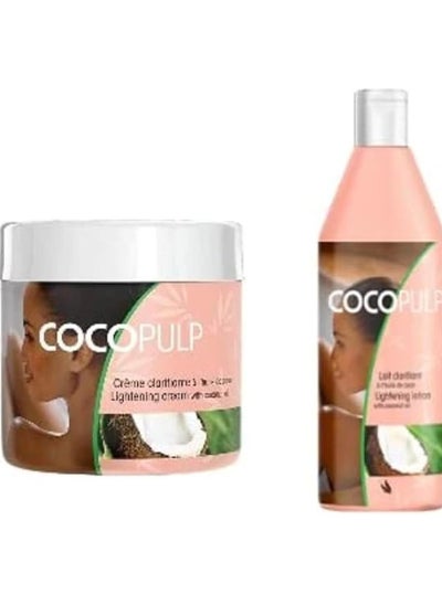 Buy Set Lighten With Coconut Oil Lotion 500 ml + Cream 150 ml in UAE