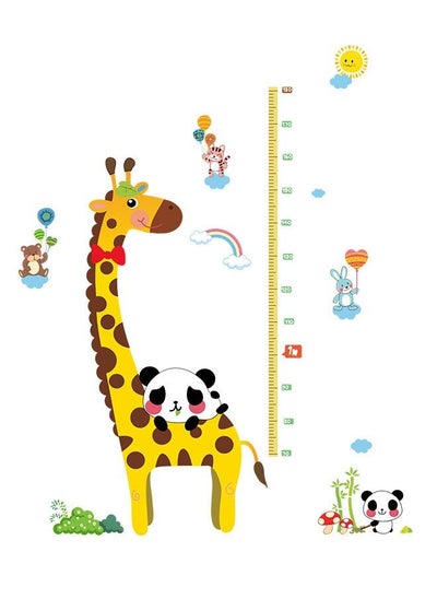 اشتري Cartoon Removable Wall Sticker - Giraffe & Pandas Kids Height Wall Chart, Peel & Stick Nursery Wall Decals for Baby Bedroom, Toddler Playroom 60x90cm في الامارات