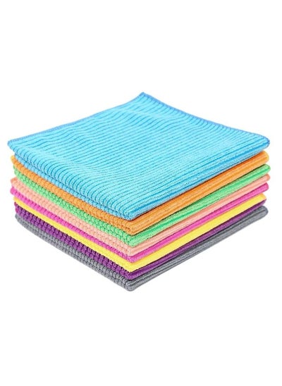 Buy VIO® 10 Pack Microfiber Cleaning Cloth All Purpose Cleaning Soft Absorbent Durable Towels for Home Appliances Kitchen Washroom Car Furniture Washing Drying Reusable Lint Free StreakFreeRags in UAE