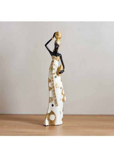 Buy Marcel Polyresin Lady with Pot on Head 11 x 8 x 41.5 cm in Saudi Arabia