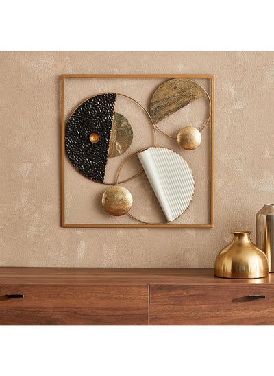 اشتري Percy Square And Round Cluster Metal Wall Art 50x50x6 cm في الامارات