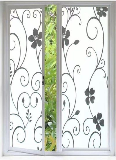 Buy Waterproof PVC Frosted Glass Window Privacy Film Sticker in UAE