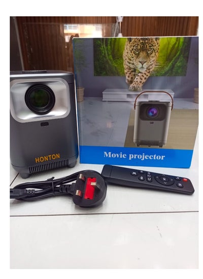 اشتري Projector 1280 720P ±30°degree Support 4K 200"screen BT5.0 Speaker 5W Projetor Outdoor Portable (D As shown) في الامارات