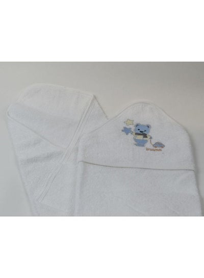 Buy Bath towel with a headdress for children 80×80cm in Saudi Arabia