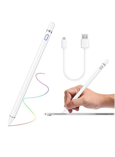 Buy Stylus Pen with Palm Rejection for Touch Screens for iPad features fine tip of 1.2 mm for more precision and smoothness in drawing and writing in Saudi Arabia