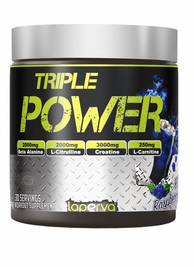 Buy Triple Power Pre-Workout Blue Raspberry Food Supplement(300gm) 30 Servings in Saudi Arabia