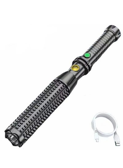 Buy USB Rechargeable Led Flashlight,High Lumens Tactical Flashlight, 3 Modes Adjustable Emergency Waterproof Flashlight in UAE