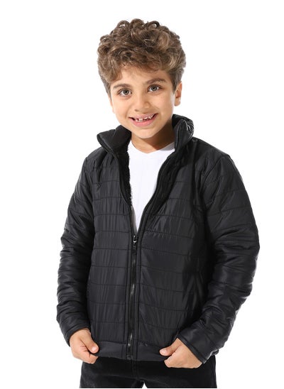 اشتري Boy's Waterproof Padded Jacket With Fur في مصر