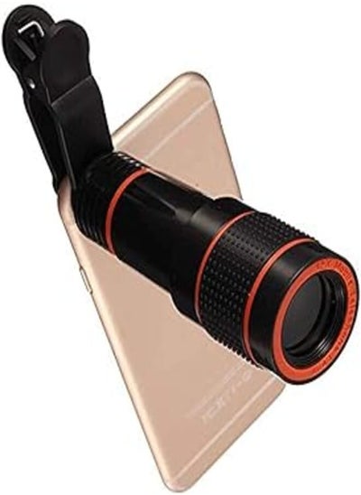 اشتري 8X Zoom Telescope Telephoto Camera Lens, Black في مصر