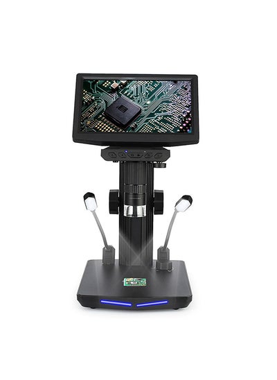 Buy 48MP USB Digital Microscope 1440P Lightness Adjustable 500X-1000X Zoom Rate Support 32G TF Card with 10.1-inch Large IPS Screen with Remote Control in Saudi Arabia