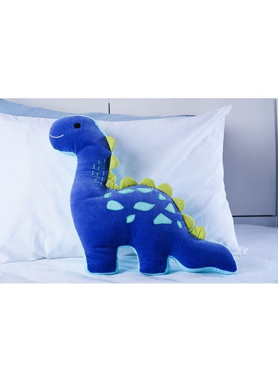 اشتري Dino Shaped Filled Cushion 45x50x3Cm Blue في الامارات